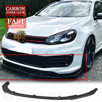 For Volkswagen Golf MK6 GTI GTD 2010-2013 Carbon Fiber Front Bumper Lip Splitter • $56.99