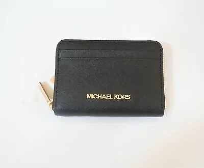 Michael Kors Jet Set Travel MD ZA Card Case Wallet PVC Solid MK Signature $148 • $49.80