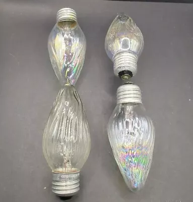 Lot 4 G.E. Flair/Sylvania Standard 25 40 Watt Flame Iridescent Vtg Light Bulbs • $28.75