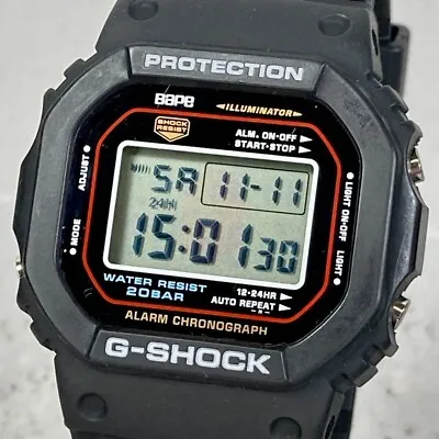 G-SHOCK DW-5000-1JF CASIO A Bathing Ape BAPE Screw Back Reprint Model Used CASIO • $536.74