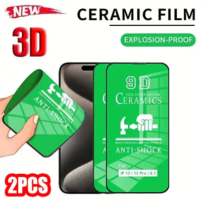 2X Full Coverage Ceramics Screen Protector F IPhone 15 14 13 12 11 Pro XS Max XR • $7.49