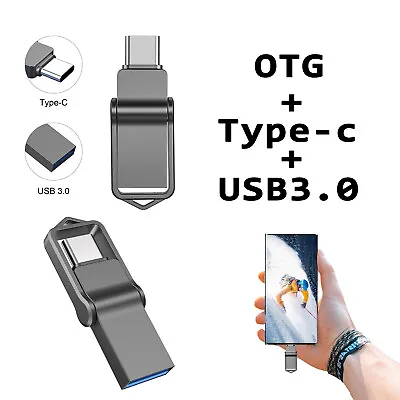 32/64/128GB USB C Flash Drive USB 3.0 Dual Drive Mini Type C Memory Stick OTG • $9.99