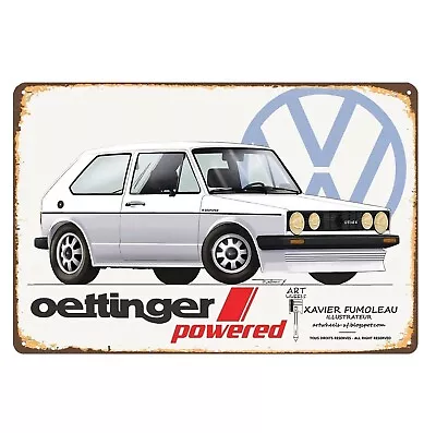 Vw Golf Gti Oettinger Power Car Metal Poster Tin Sign 20x30cm • $14.90