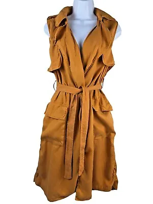 Zara Women Belted Longline Sleeveless Jacket Sz Small  • $15