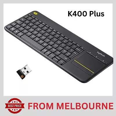 LOGITECH K400 Plus Wireless Keyboard Touchpad PC Laptop Android Smart TV BOX USB • $98.68