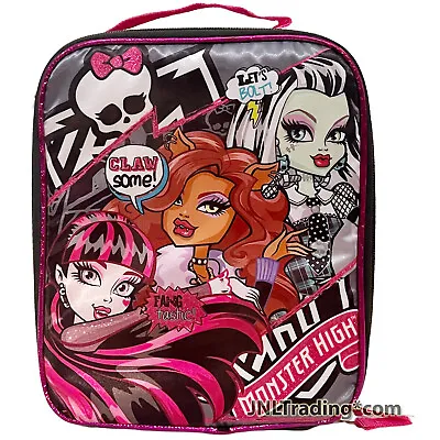 Monster High Soft Insulated Lunch Bag Draculaura Clawdeen Wolf & Frankie Stein • $29.99