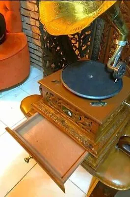 HMV Gramophone Functional Working Phonograph Audio Win-up Record Vintage Replica • $691.34