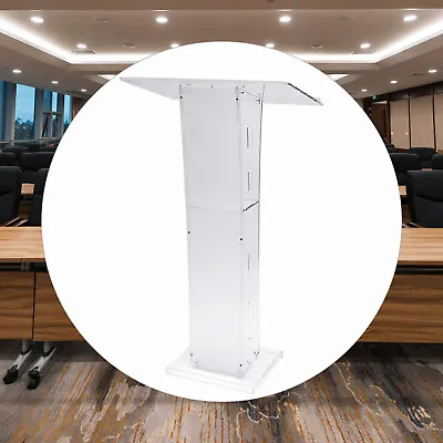 $192.85 • Buy Acrylic Clear Podium Conference Pulpit Portable Lectern For Church School Event