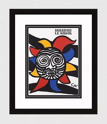 BOLD 1966 Alexander CALDER Color Lithograph CALDER SUN Gallery Framed SIGNED COA • $329