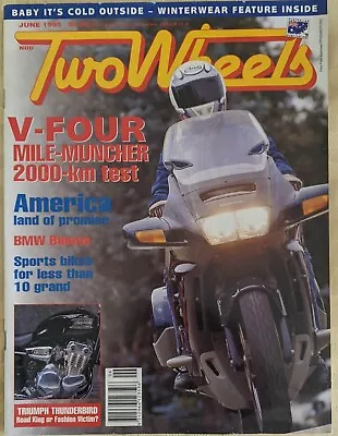 Two Wheels Magazine June 1995- Bimota Supermono Triumph Thunderbird Honda ST1100 • $8