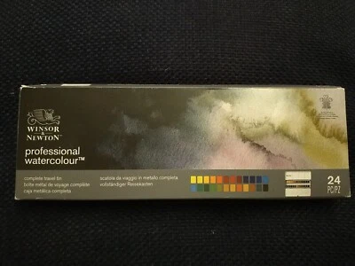 £65 • Buy Winsor & Newton Professional Half Pans Travel Tin Set Of 24 New