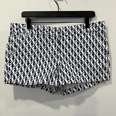 J. Crew Chino Shorts Navy Seahorses Size 12 • $25