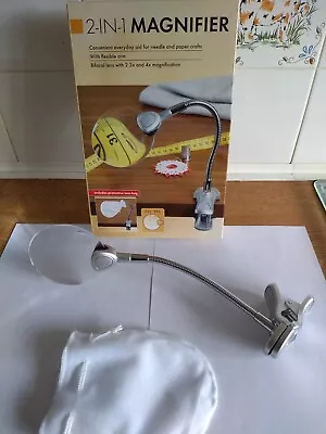 Aid For Detailed Craft WorkClip-on Table Magnifier With Protective Cover In Box • £2.50
