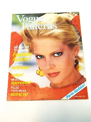 Vintage Vogue Magazine Patterns From March-april 1977 Catalog Vg Condition !!!!! • $29.95