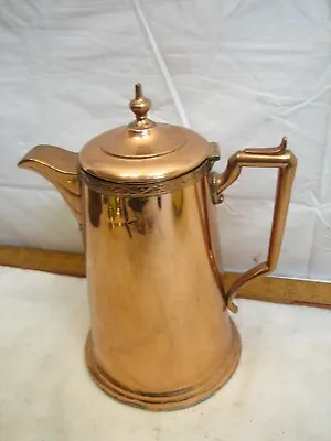 Vintage Copper Coffee Pot Pitcher Ornate New Imperial G.I Mix & Co • $79.99