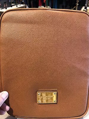 Brown Michael Kors I Pad Case Kindle Pebble Leather NWOT • $19.99