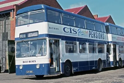 Bus Photo - Fylde Blue Buses 47 SJV90H Daimler Fleetline Ex Grimsby Cleethorpes • £1.19