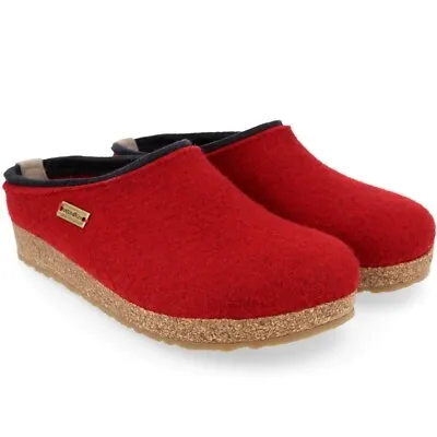 Haflinger Kris Paprika Red Men's Slippers Wool Felt • £96.39