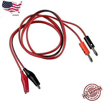 New 3FT Alligator Probe Test Lead Clip To Banana Plug Probe Cable For Multimeter • $3.99