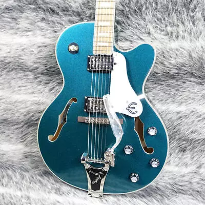 Epiphone Emperor Swingster Delta Blue Metallic Electric Guitar From Japan W/Case • $970.29