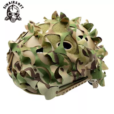 Tactical FAST Helmet Cover 3D Camouflage Helmet Cloth Gear Paintball Accessories • £6.99