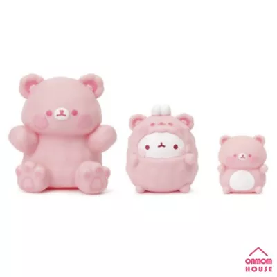 Molang Fluffy Friends Figure Pink Set Korean Toy • $37.80