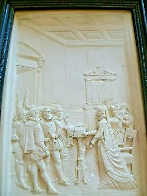 £100 • Buy Antique Plaster Plaque (c.1870) Mary  Queen Of Scots  GRAND TOUR ITAGLIO