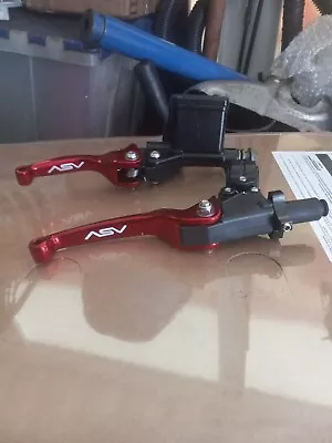 Red Breakaway Clutch And Front Brake Levers Red With Master Cylinder. CR CRF  • $60