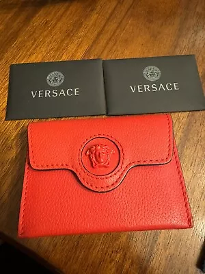 Versace Medusa Red Leather Wallet • $269