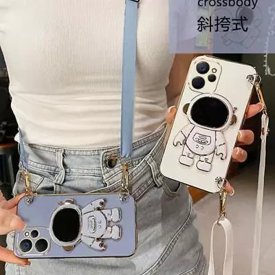 £4.79 • Buy For IPhone Motorola Hot Crossbody Cartoon Stand 6D Plating Soft Phone Case Cover