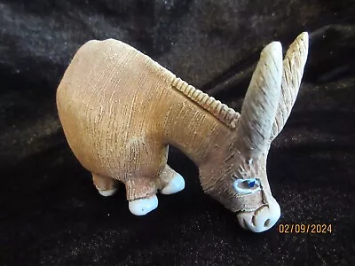 Signed Peru Clay Pottery Sculpture Long-Earred Donkey Mule Yak • $12