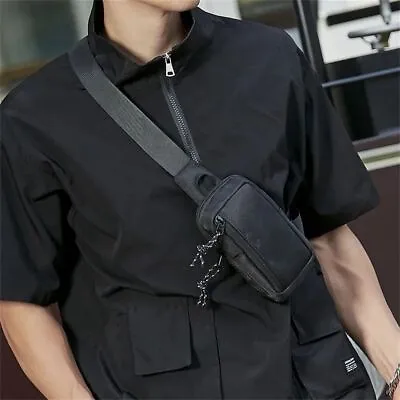 Oxford Male Shoulder Bag Crossbody Man Phone Bags Men Chest Bag Outdoor Sport • £8.06