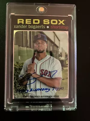 2021 Xander Bogaerts Topps Auto Rare Happy Birthday Topps Personal Message • $35