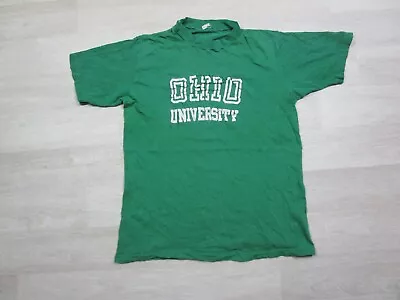Vintage Ohio University Bobcats College T-Shirt (S) 1970's 1980's Spellout • $35.98