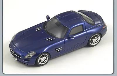 Spark 2009 Mercedes-Benz SLS AMG Blue Gullwing 1:43 • $139