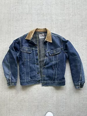 Vintage Lee Storm Rider 101LJ Made In USA Wool Blanket Lined Jacket 42 Reg • $150
