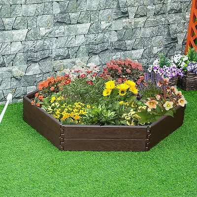 Plastic 6 Panels Raised Garden Bed For Flower Herb Veggie Cultivation Planter • £48.99