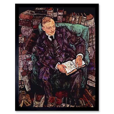 Egon Schiele Portrait Hugo Koller Old Master Painting 12X16 Inch Framed Print • $34.99
