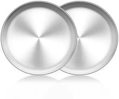 Stainless Steel Pizza Pans 2 PACK 10 Inch Round Tray Baking Sheet Pans • $20.99