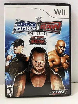 WWE SmackDown Vs. Raw 2008 Featuring ECW - Nintendo Wii Game Disk Only • $7.99