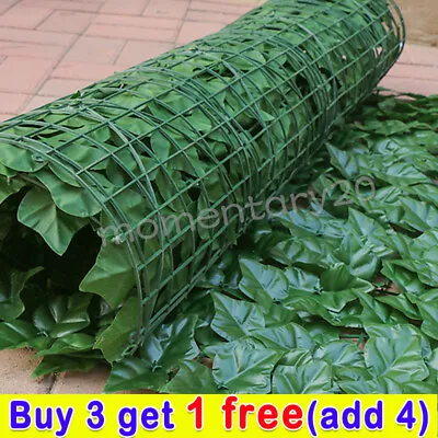 3M Artificial Hedge Fake Ivy Leaf Garden Fence Privacy Screening·Roll.Wall Panel • £13.89
