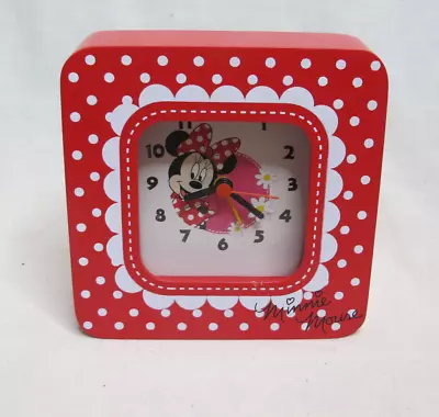 Disneyana Quartz Minnie Mouse Battery Operated Plastic Alarm Clock • £14.99