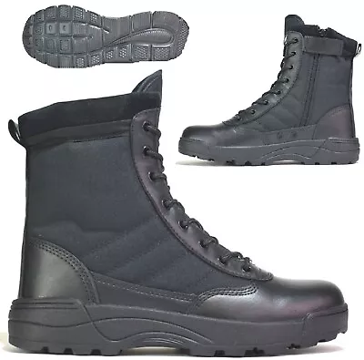 Mens Police Tactical Ladies Military Boots Army Combat Security Work Shoes 3-11 • £23.95