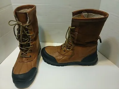 Lands' End Mens Size 13D Brown Winter Snow Duck Boots 380784 V2442/F2969 G9  CG  • $49.50