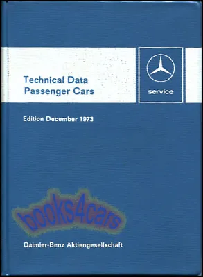 Mercedes Technical Data Manual Book Service Restoration Factory Specifications • $89.95