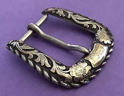 Rare Antique Porter McCabe Sterling Silver 10K Gold Ranger Belt Buckle 1” Belt • $295