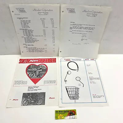 Vintage Moto Morini Moped Dealer Letters W/ Sales Ad • $19.99