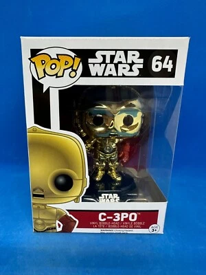 Funko Pop! Vinyl Star Wars 64 Chrome C-3PO Red Arm • $23.95