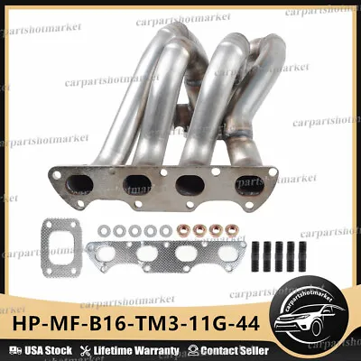 B Series T3 T4 Top Mount Turbo Manifold GSR Si B16 B18 B20 44mm For Civic Si DC2 • $165.28