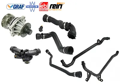 Water Pump Thermostat Radiator Hose Water Hose Pipe Sensor 8pcs OEM For BMW E46 • $257.62